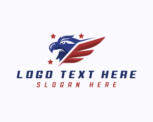Country - Patriotic Eagle Wing logo design