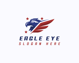 Patriotic Eagle Wing logo design