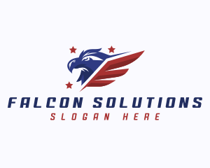 Patriotic Eagle Wing logo design