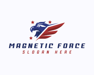 Patriotic Eagle Wing logo design