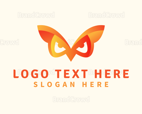 Gradient Owl Bird Logo