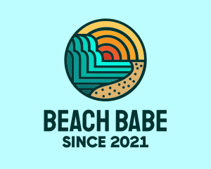 Tropical Beach Resort logo design