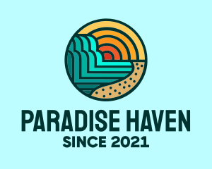 Resort - Tropical Beach Resort logo design