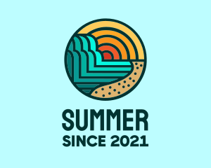 Tropical Beach Resort logo design