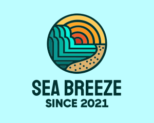 Coastline - Tropical Beach Resort logo design
