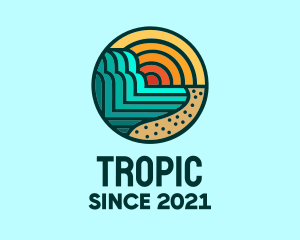 Tropical Beach Resort logo design