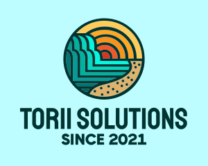 Tropical Beach Resort logo design