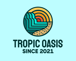 Tropical Beach Resort logo design