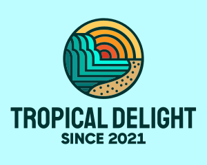 Tropical Beach Resort logo design