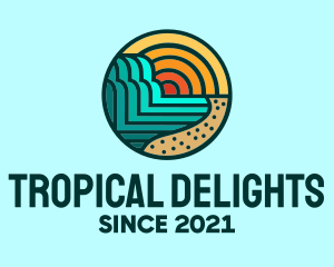 Tropical Beach Resort logo design