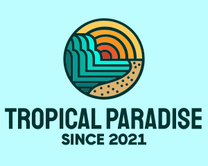 Hawaii - Tropical Beach Resort logo design