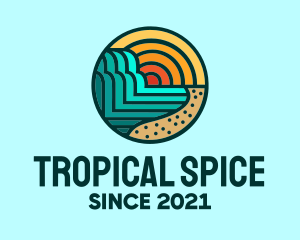 Tropical Beach Resort logo design