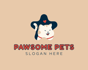 Happy Pet Cat logo design