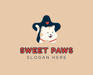Adorable - Happy Pet Cat logo design