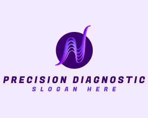 Diagnostic - Tech Wave Letter N logo design