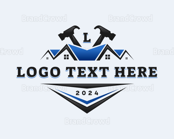 Roof Hammer Construction Logo