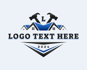 Remodeling - Roof Hammer Construction logo design