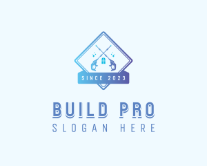 Emblem - Pressure Washer Housekeeping logo design