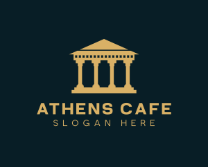 Greek Parthenon Athens logo design