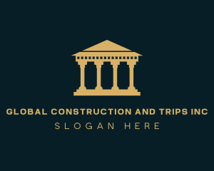 Tourist - Greek Parthenon Athens logo design