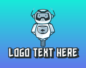 Gaming - Blue Aquatic Gaming Robot Avatar logo design