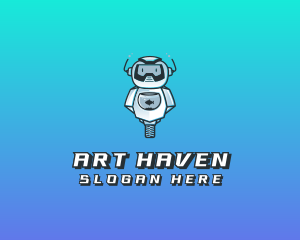 Gaming Robot Avatar logo design