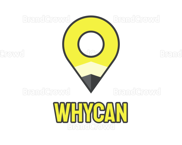 Pencil Location Place Pin Logo