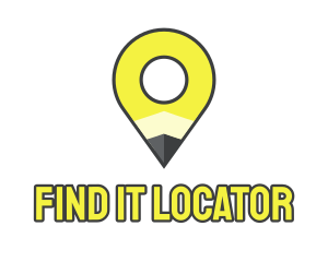 Locator - Pencil Location Place Pin logo design