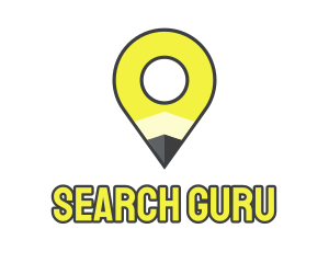 Pencil Location Place Pin logo design