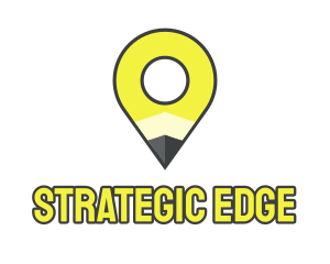 Positioning - Pencil Location Place Pin logo design