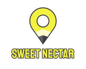 Pencil Location Place Pin logo design