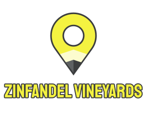 Pencil Location Place Pin logo design