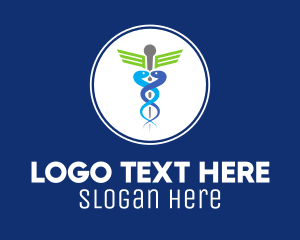 Healing - Caduceus Health Medicine logo design