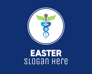 Medical Center - Caduceus Health Medicine logo design