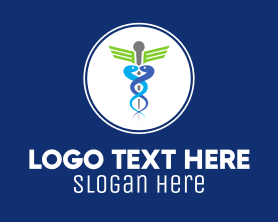 Health Care Provider - Modern Caduceus logo design