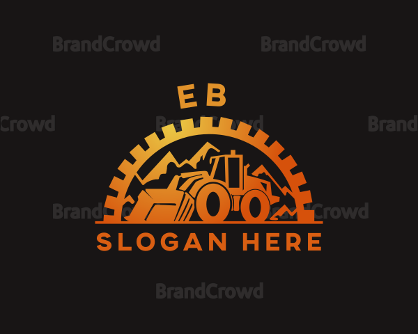 Bulldozer Construction Machinery Logo