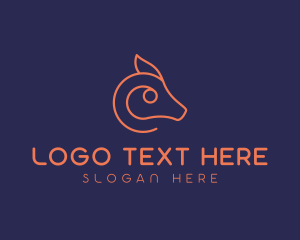 Equestrian - Wild Animal Snout logo design