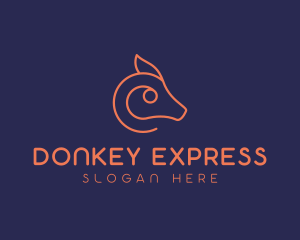 Donkey - Wild Animal Snout logo design