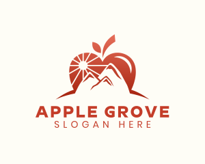 Natural Apple Mountain logo design