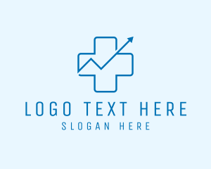 Trend - Medical Chart Cross logo design
