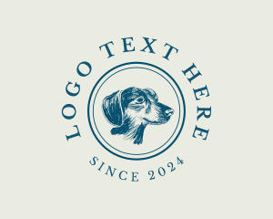 Dachshund - Pet Dog Dachshund logo design