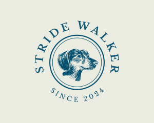 Walker - Pet Dog Dachshund logo design