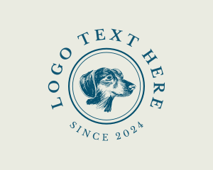 Hound - Pet Dog Dachshund logo design