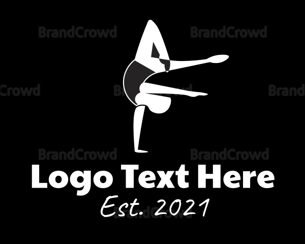 Female Gymnast Performer Logo