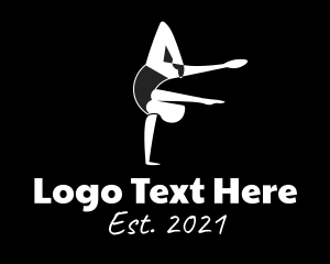 Aerobic - Female Gymnast Performer logo design