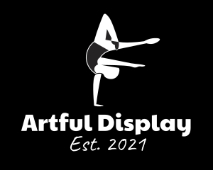 Female Gymnast Performer  logo design