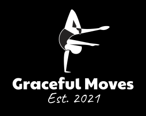 Female Gymnast Performer  logo design