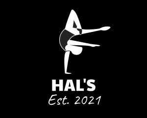 Performer - Female Gymnast Performer logo design