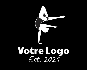 Exhibition - Female Gymnast Performer logo design