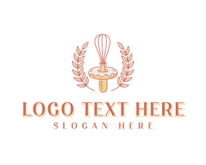 Wooden Spoon - Donut Whisk Patisserie logo design